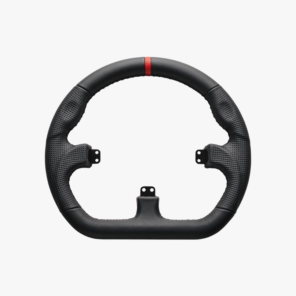 D型 ブラック レザー ステアリング Closed D Black Leather Rim | dele.io