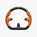 D型 オレンジ レザー ステアリング Closed D Orange Leather Rim - dele.io