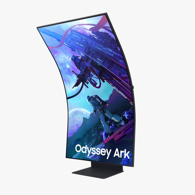 【取り寄せ】Samsung サムスン Odyssey Ark 55インチ 第2世代 曲面ゲーミングモニター 4K UHD 165Hz 1ms (GTG) Quantum Mini-LED, Sound Dome Technology 一年間保証輸入品