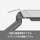 Alterzone シングルモニターアーム ディスプレイアーム グレー 17～32インチ対応 クイックリリース クランプ式&グロメット式 耐荷重2～9kg 取付簡単 多角度調節 ケーブル収納 ALZARMRUG-1 - dele.io