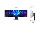 Samsung Odyssey OLED G9 G95SD 49インチ ゲーミングモニター（LS49DG952SKXKR）最大360Hz / OLED / デュアルQHD / 湾曲1800R 一年間保証輸入品 - dele.io
