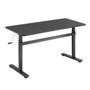 Alterzone 昇降デスク ブラック 手動式 ハンドル式 スタンディングデスク 高さ調整 勉強机 学習机 PCデスク シンプルデスク簡単組立て 幅140×奥行60cm 高さ70~117cm ALZMSD-1 - dele.io