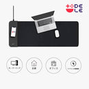 DELE ゲーミングマウスパッド マウスパッド 大型 キーボードパッド 滑り止め おしゃれ 布製 スマホをマウスパッド置くだけ充電 iOS/Android 対応機種 (W80×D30×H0.2mm) - dele.io