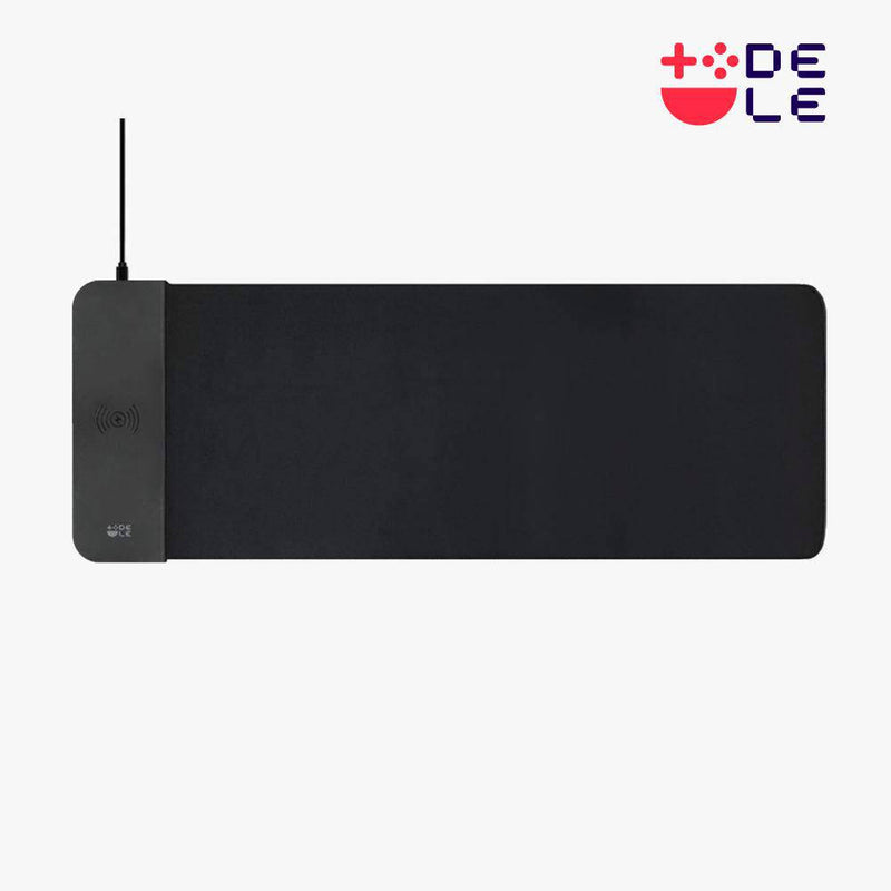 DELE ゲーミングマウスパッド マウスパッド 大型 キーボードパッド 滑り止め おしゃれ 布製 スマホをマウスパッド置くだけ充電 iOS/Android 対応機種 (W80×D30×H0.2mm) - dele.io